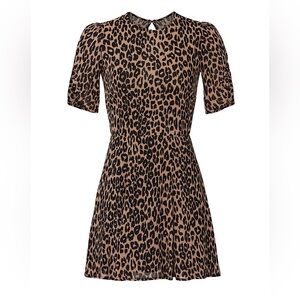 REFORMATION GRACIE LEOPARD PRINT MINI DRESS EDGY COCKTAIL DATE NIGHT 10